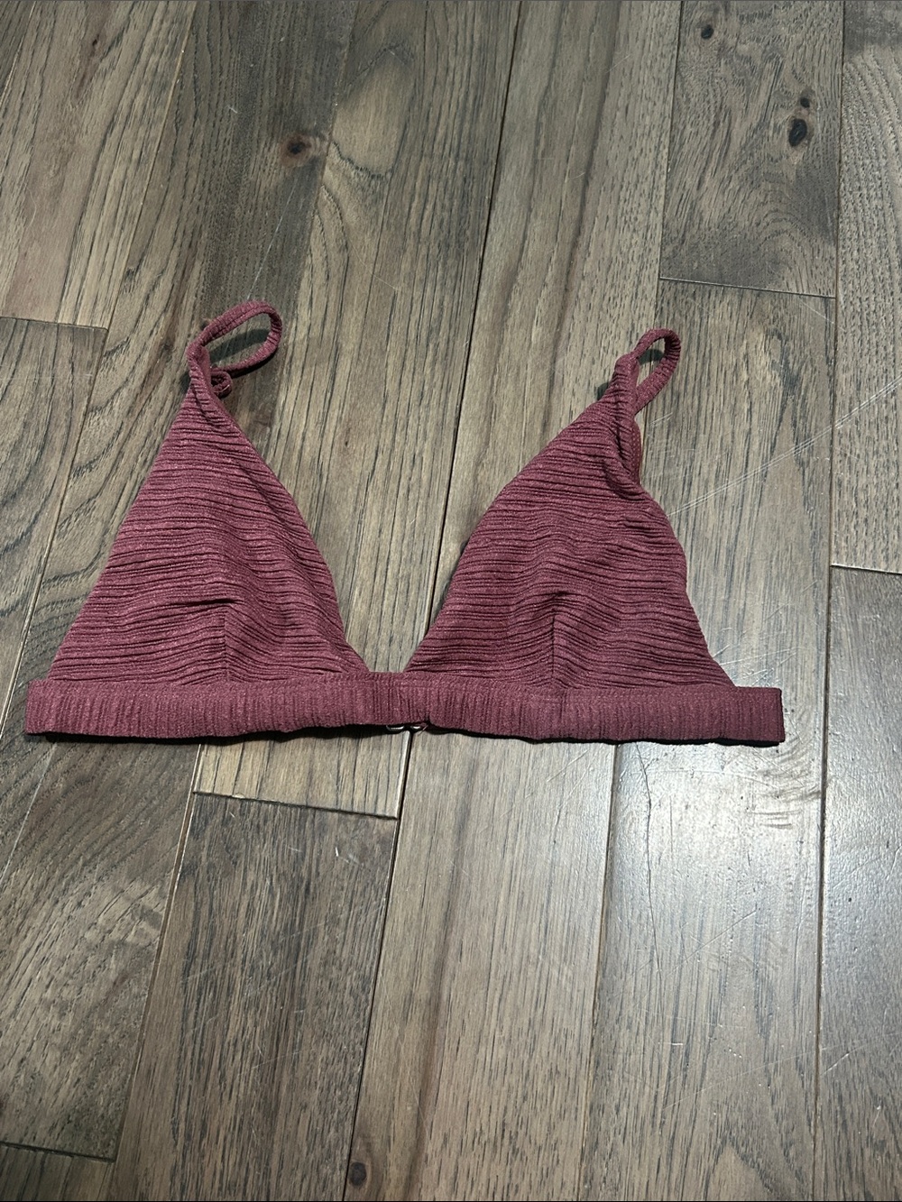 Heat Triangle Swim top - Wine sz: small